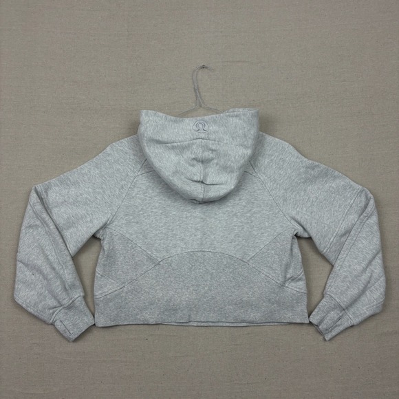 Lululemon Athletica Scuba Womens Grey Cropped Half Zip Hoodie Sweatshirt XS S - Picture 2 of 6